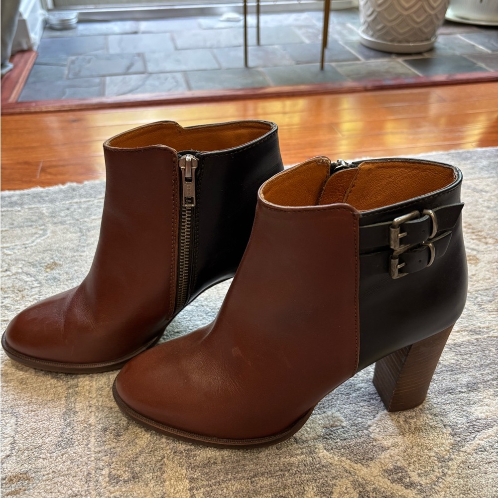 Madewell Brown Leather Ankle Boots